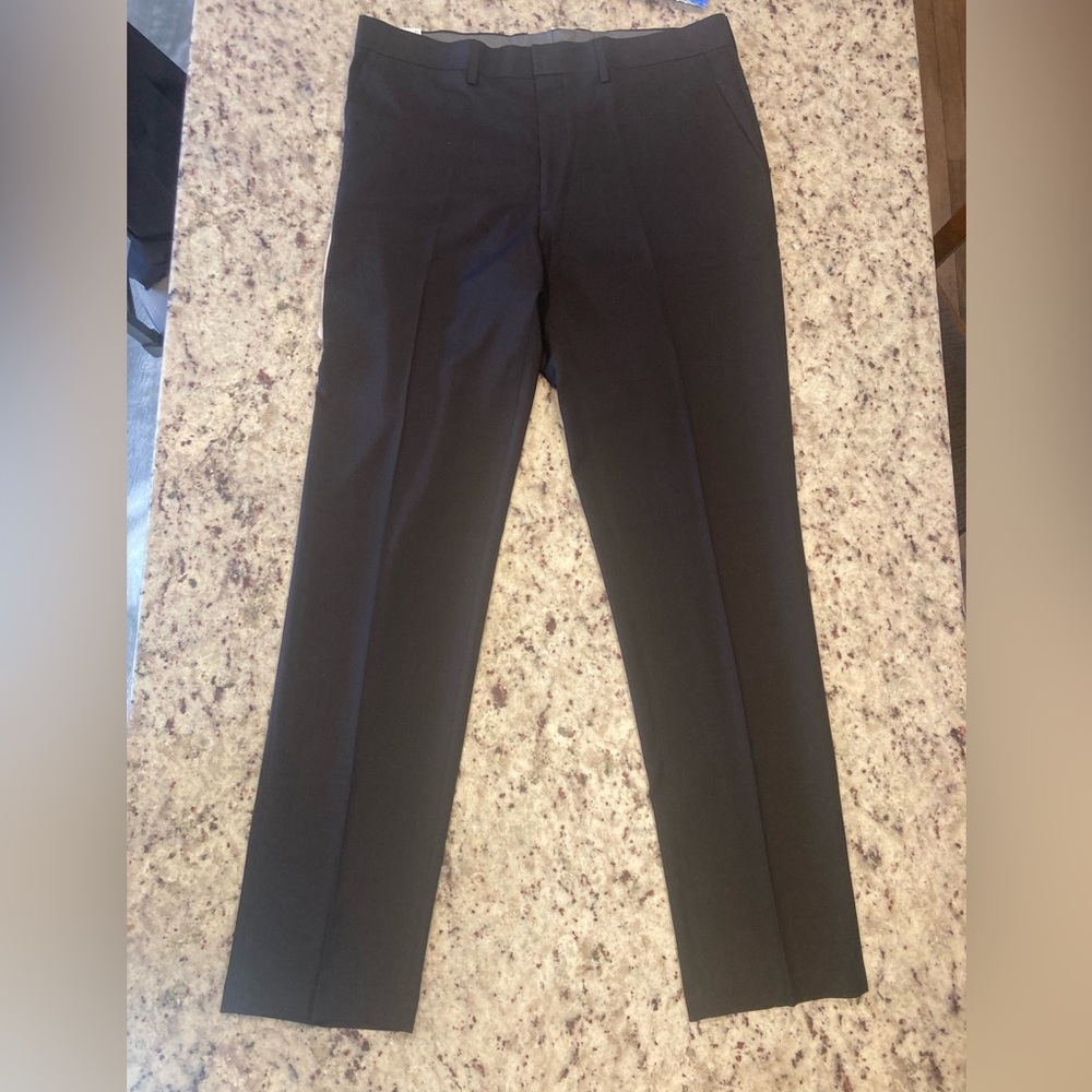 Haggar Mens Black 36x34 Performance Comfort Stretch Dress Pants NWT, $70 MSRP - Picture 6 of 6